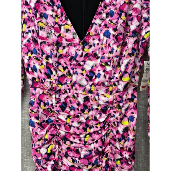 Bar III Alyssa Belted Mini Dress, Pink-multi, Sz. 4- No belt - Picture 5 of 10